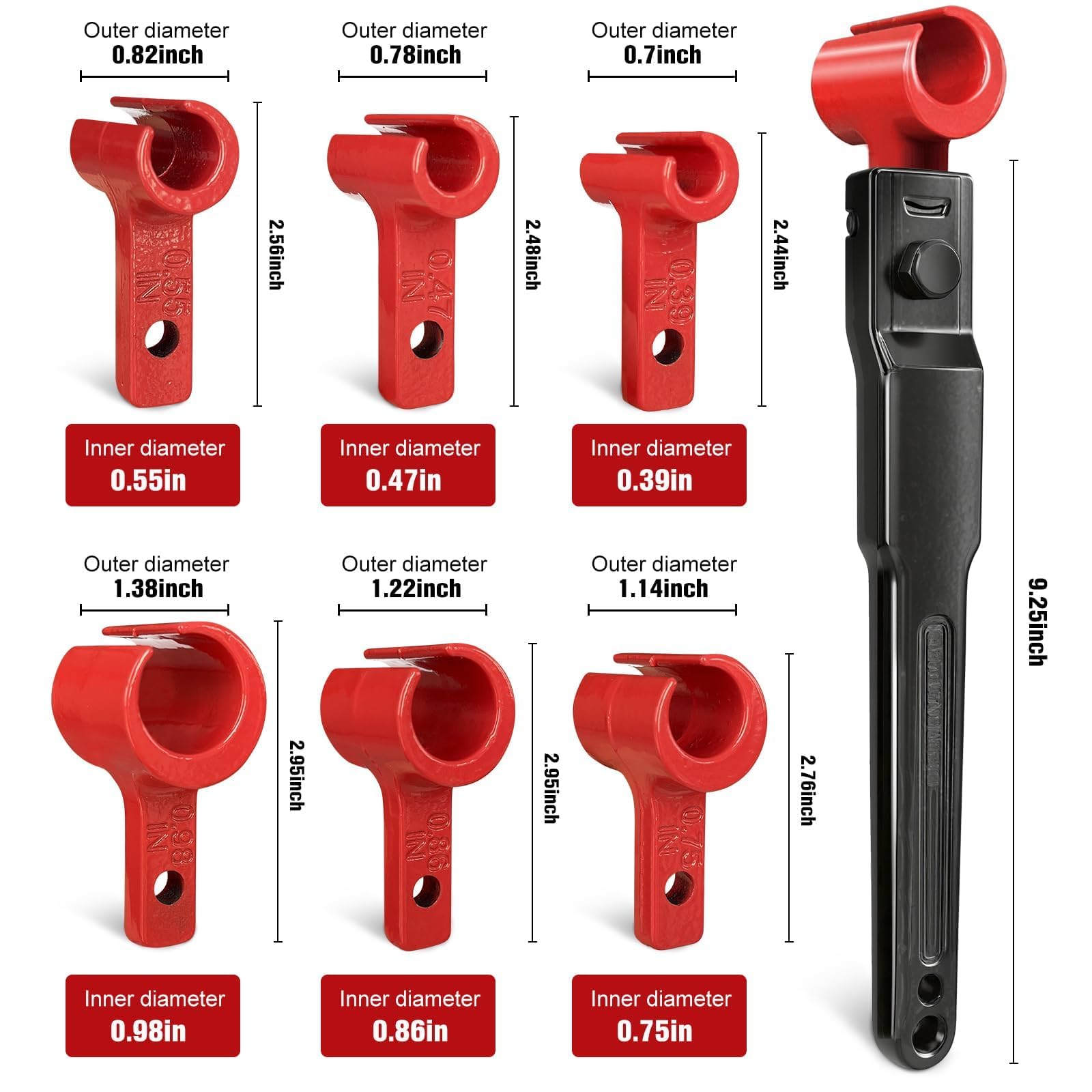 Vdsfand rubber handle hinge wrench offers comfortable grip during adjustments