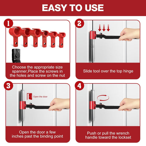 Vdsfand kit includes screws nuts and spanner for complete hinge work