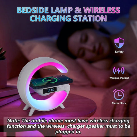 VDZZ sunrise alarm lamp with Bluetooth speaker for gentle wake and music.