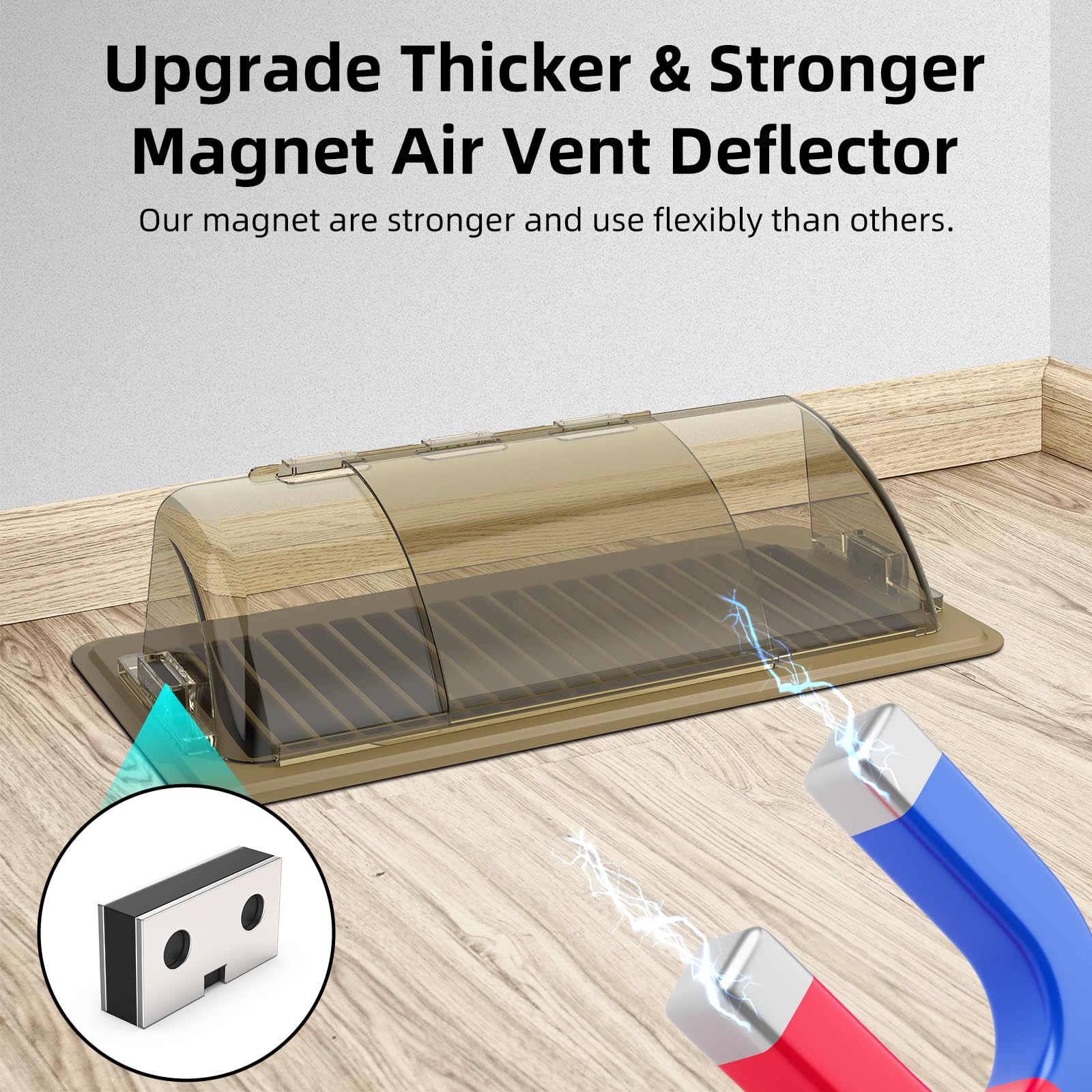 VE NI SCC adjustable deflector fits 10-14 inch vents for versatile use.