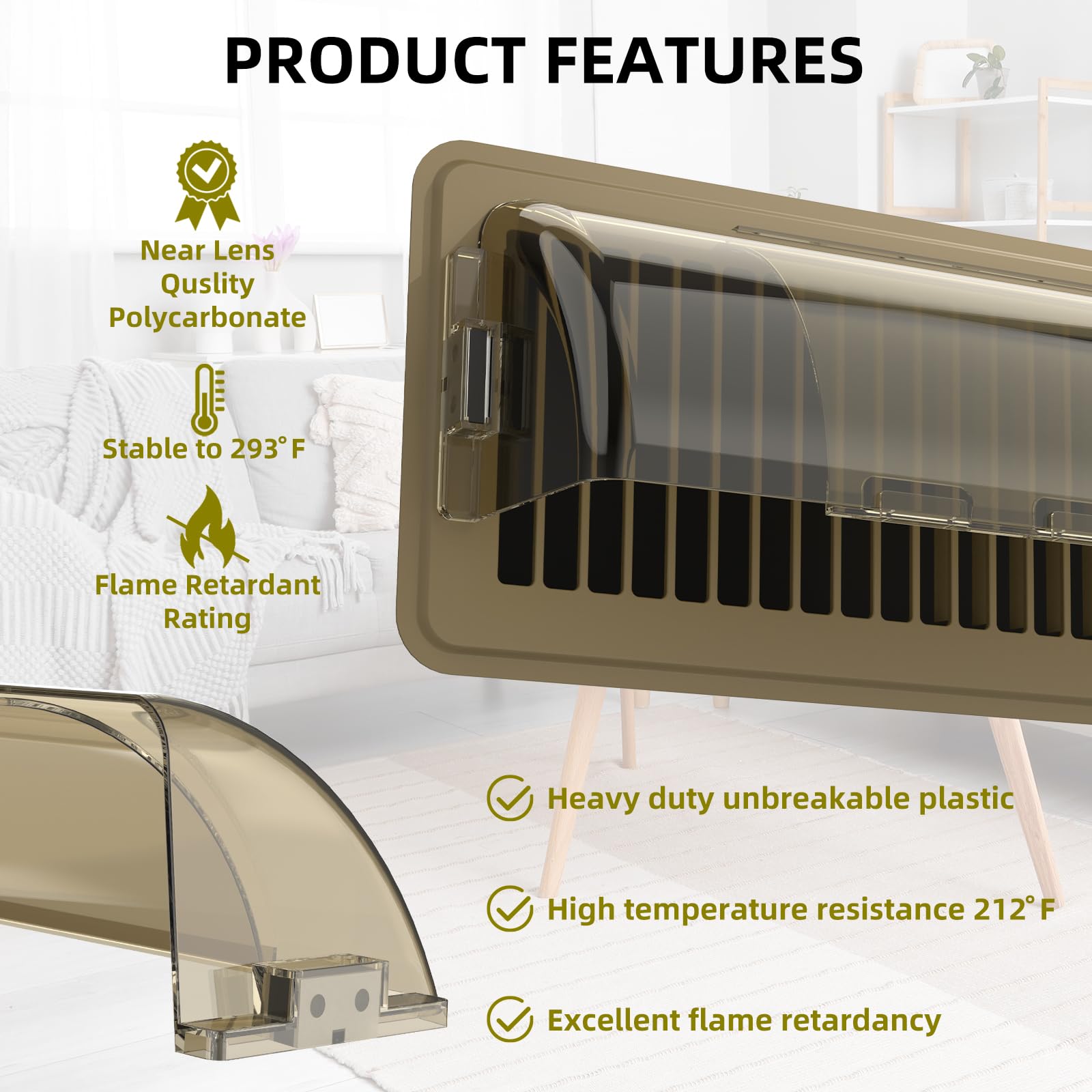 VE NI SCC durable unbreakable plastic vent deflector supports daily use.