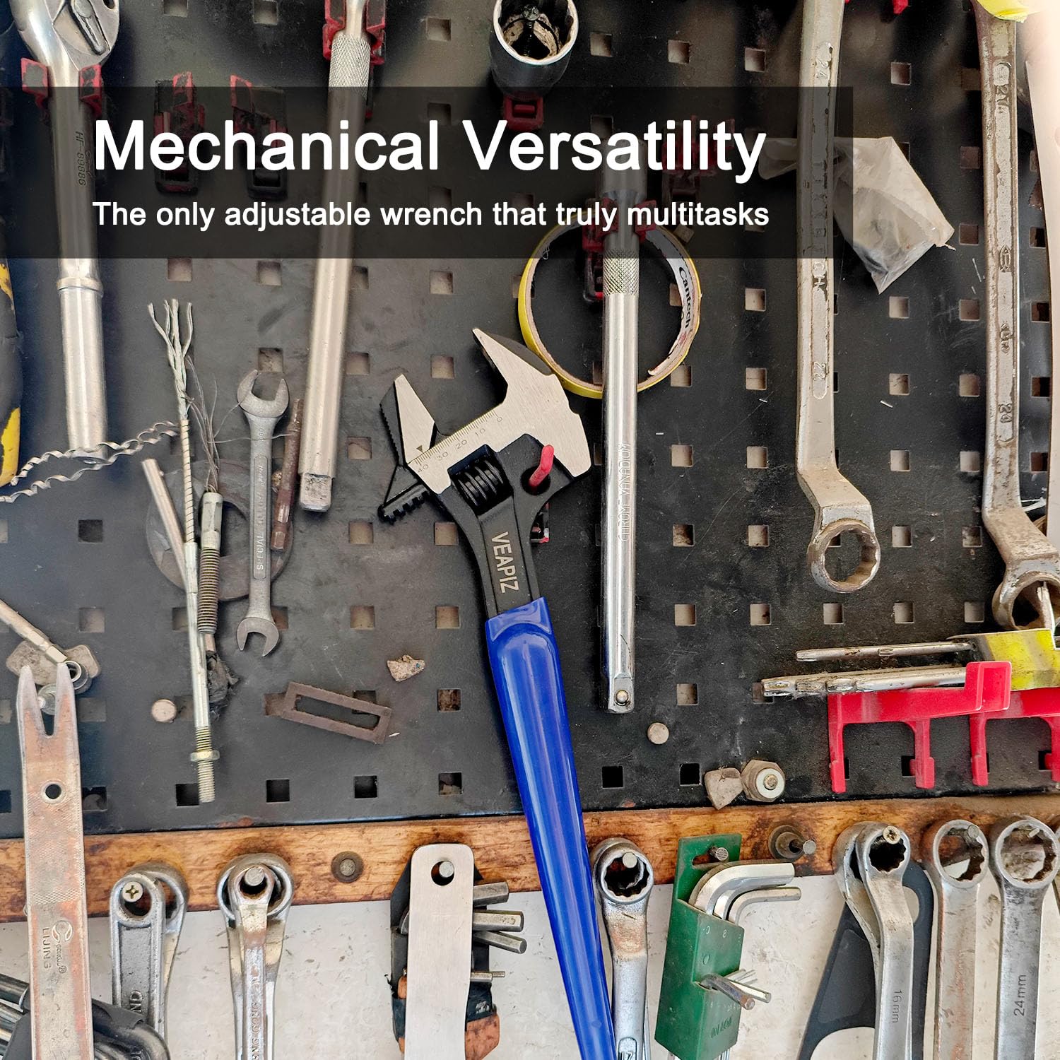 VEAPIZ multi-tool wrench with hanging hole for easy storage after projects
