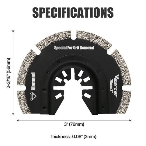 Vearter blades suitable for bathroom renovations and flooring projects.