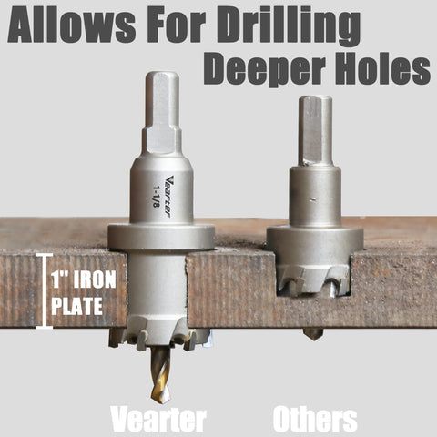 Vearter carbide hole saw kit 22mm delivers durable, reliable metal hole finishing