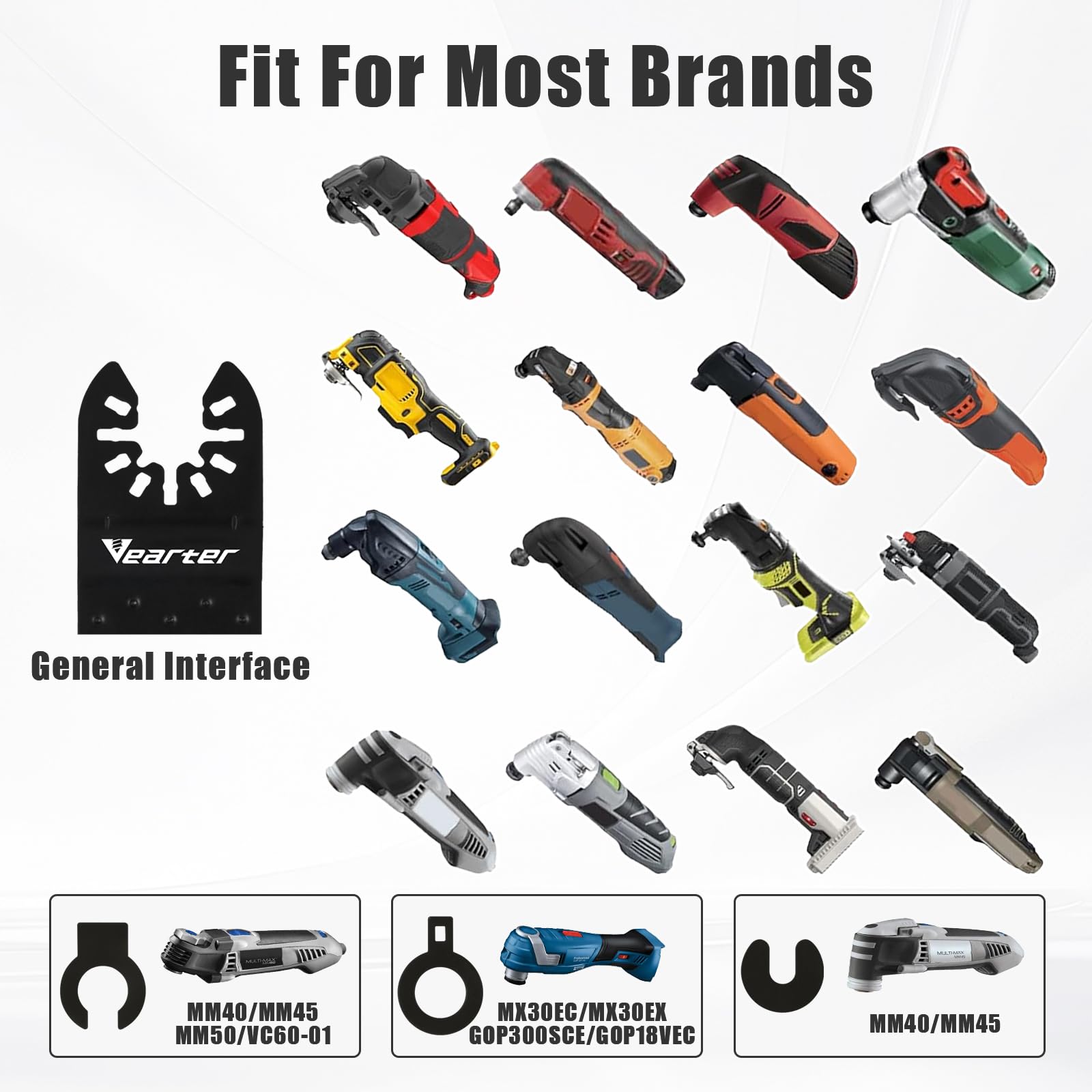 Vearter blades in multi-application use across tile, cement, marble, and ceramic projects.