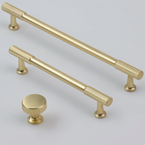 VEHCIL fingerprint resistant brushed gold cabinet handle maintains cleaner look