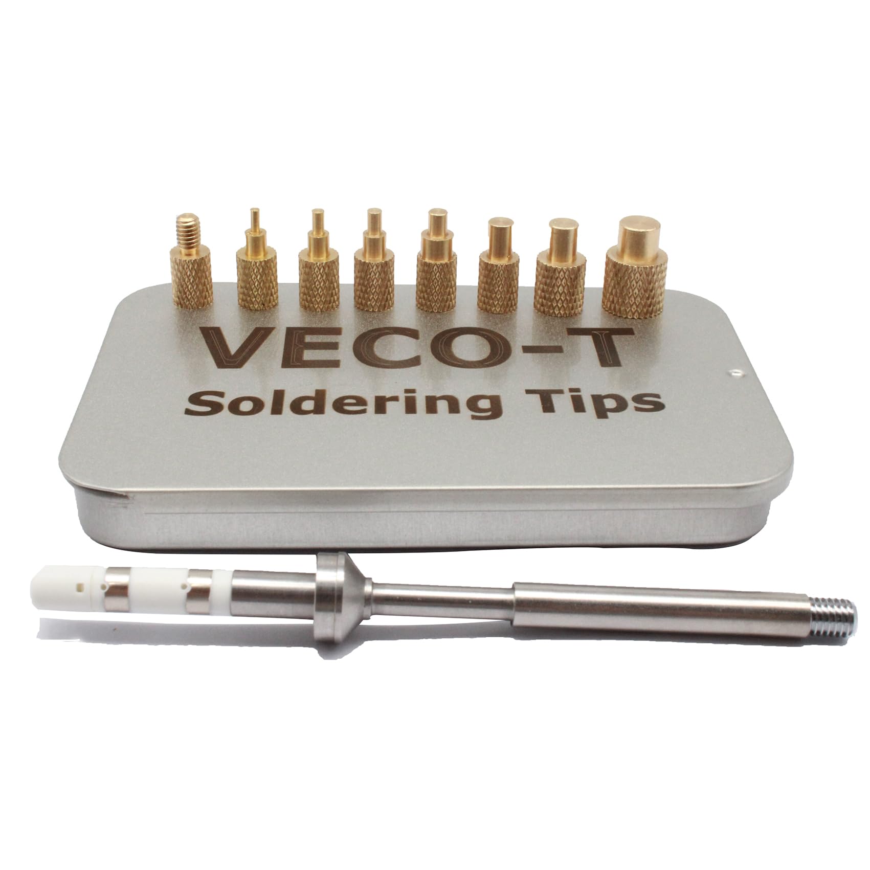VECO-T heat set insert head M2 for precise plastic threading.