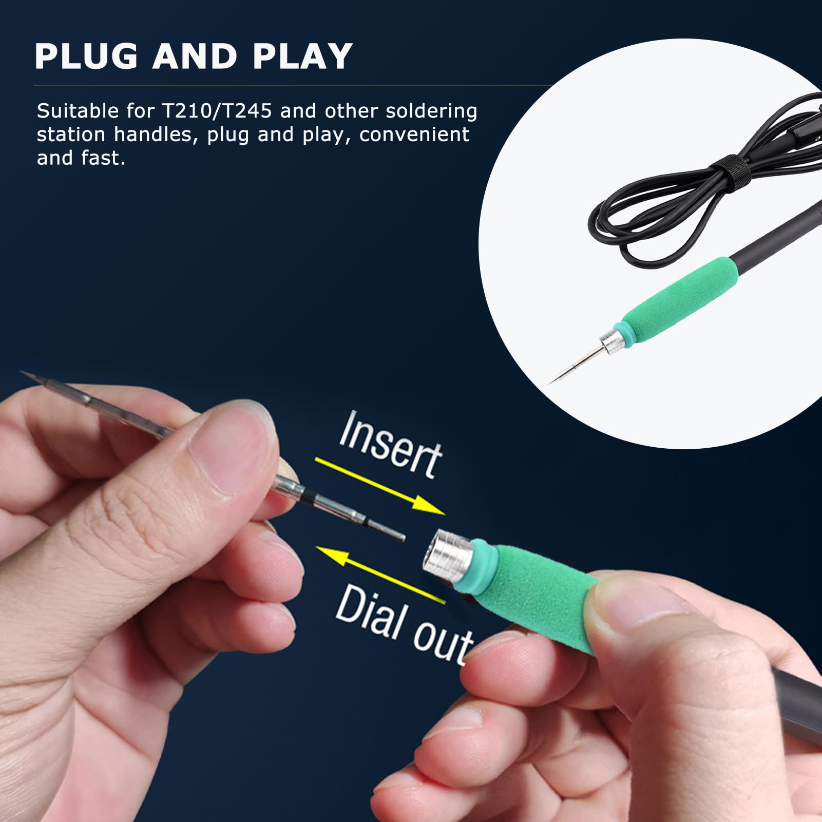 VECO-T C210 tip compatibility with T210 stations enables versatile soldering.
