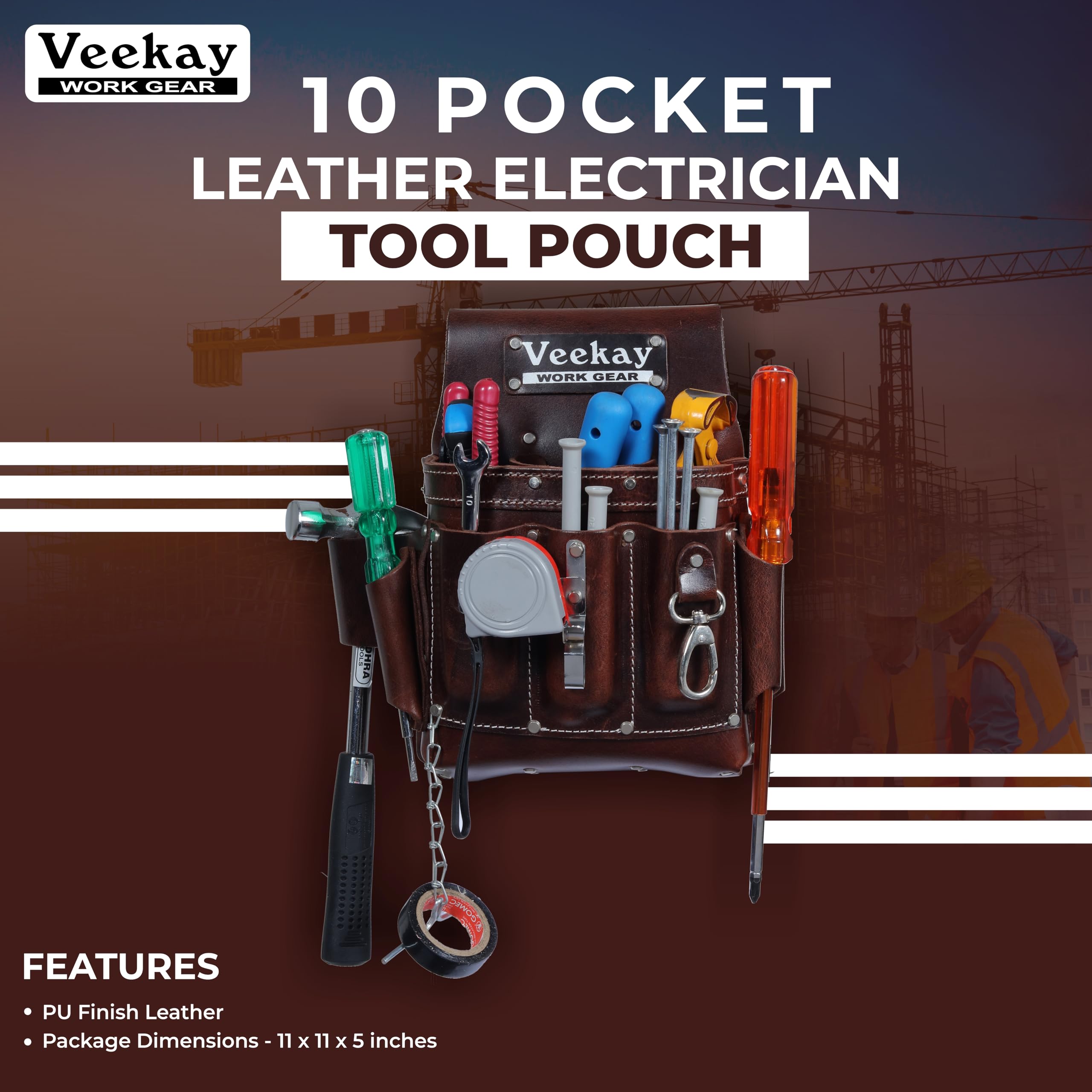 VEEKAY adjustable waist strap provides comfortable, secure fit