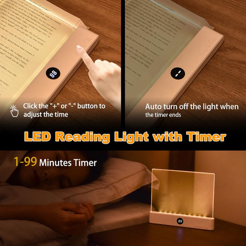 VEEKI rechargeable reading light with USB charge for cordless use