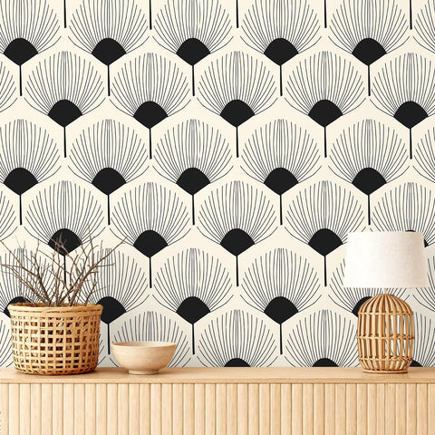 VEELIKE durable vinyl wallpaper being peeled and stuck on a smooth surface