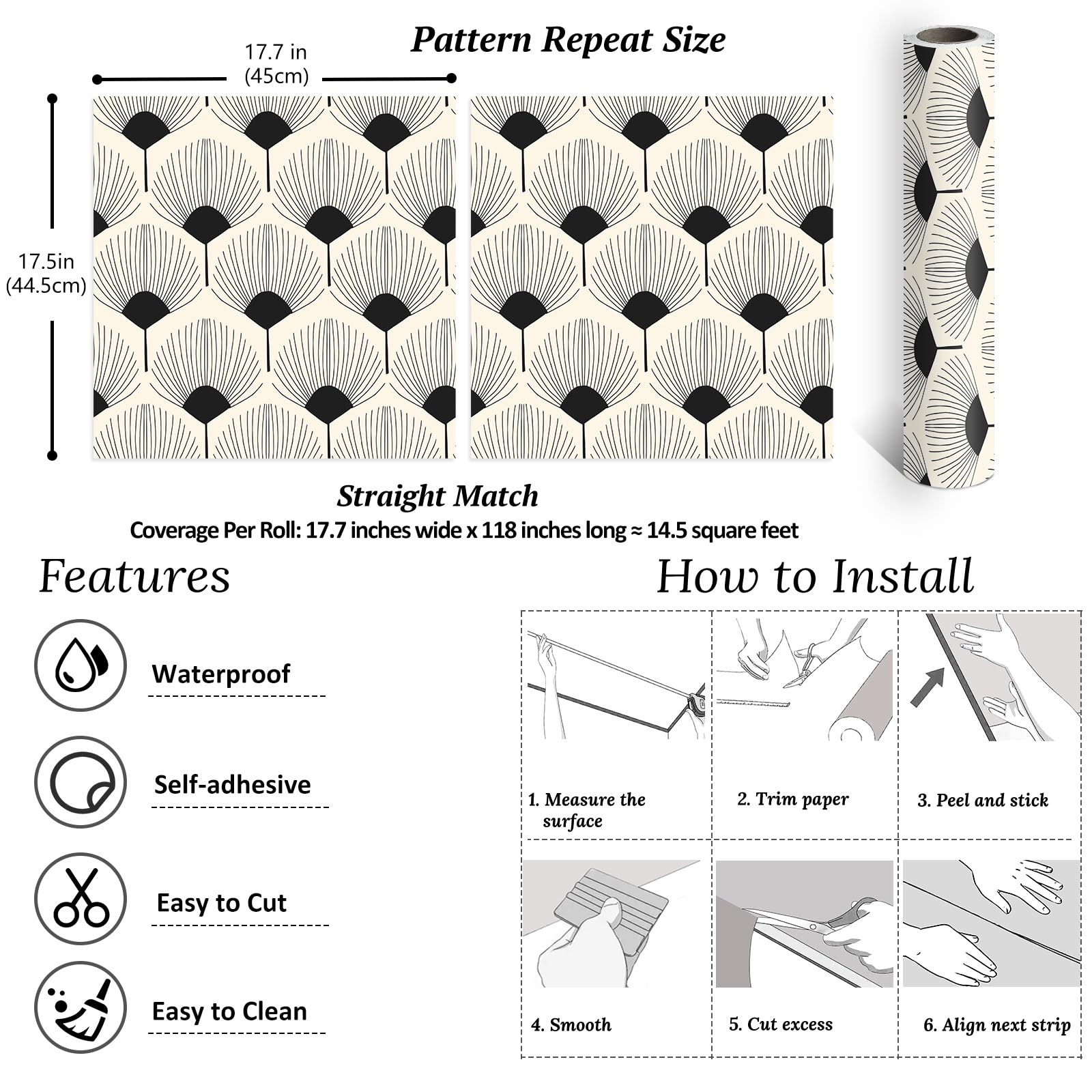 VEELIKE removable wallpaper used to refresh a dresser or cabinet surface