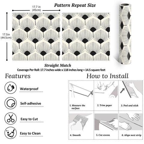 VEELIKE removable wallpaper used to refresh a dresser or cabinet surface