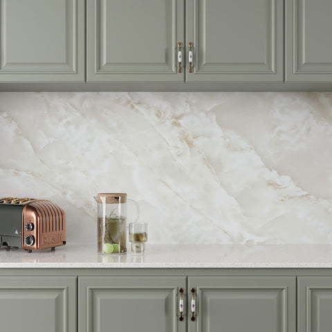 VEELIKE air-bubble free application yields smooth finish on counters.