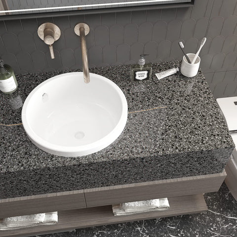 VEELIKE peel-and-stick installation offers mess-free, quick countertop upgrades.