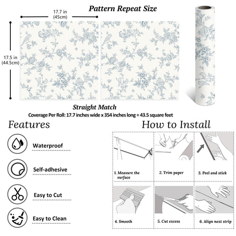 Renter-friendly, repositionable VEELIKE wallpaper with no adhesive residue after removal.