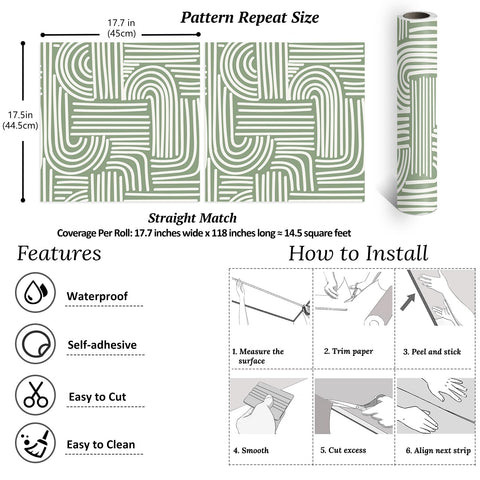 VEELIKE Removable wallcovering leaves no residue after removal