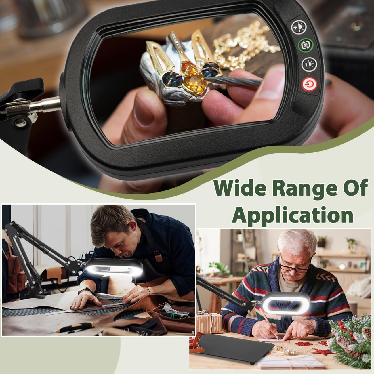 Veemagni close-up view supports painting, jewelry, electronics, and crafts