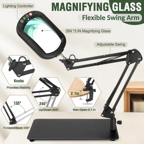 Veemagni dimmable brightness for precision work