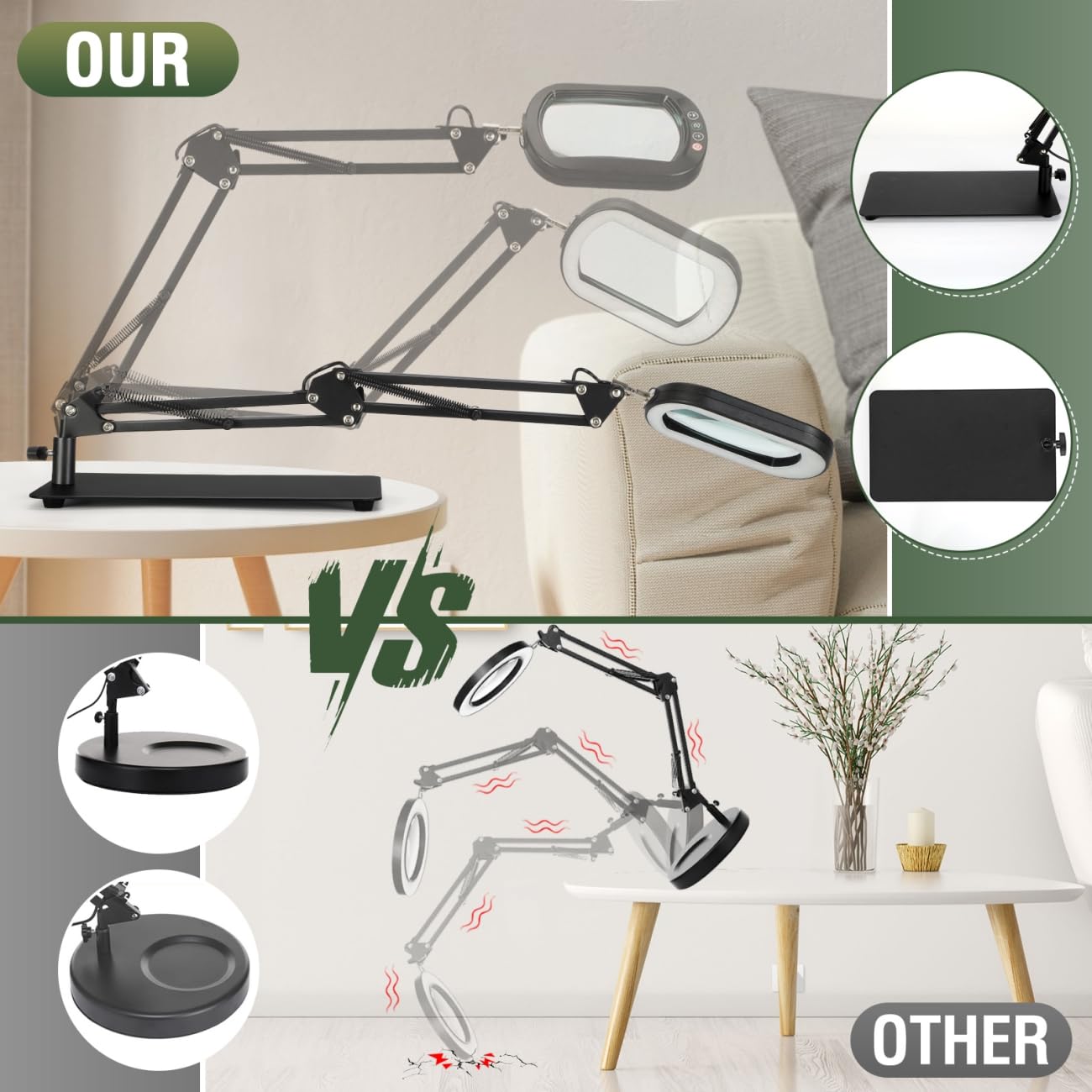 Veemagni LED with five color modes for eye-friendly illumination