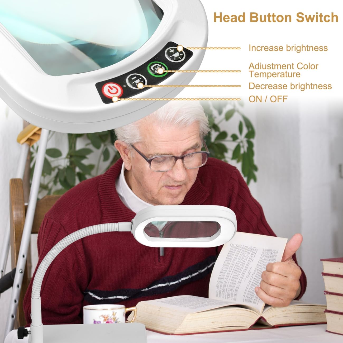 Veemagni LED daylight lamp offers eye-friendly, stable illumination.