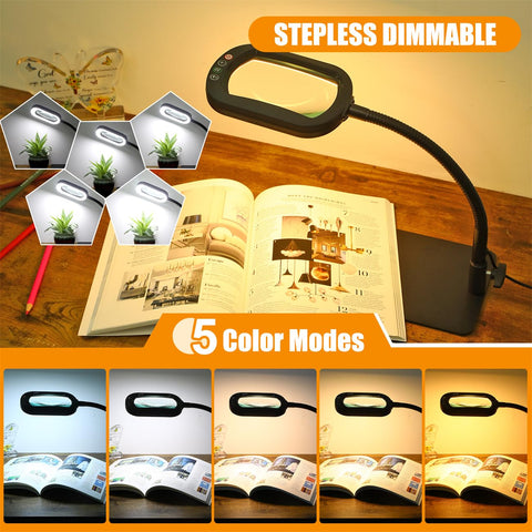 Veemagni lamp color modes close-up illustrating five illumination options
