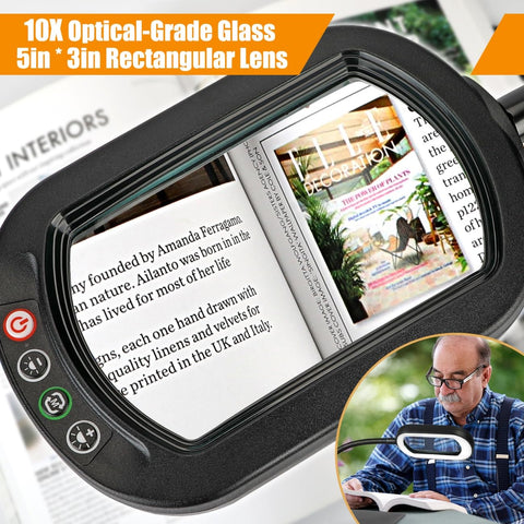Veemagni magnifier lens edge detail highlighting reduced distortion for crafts