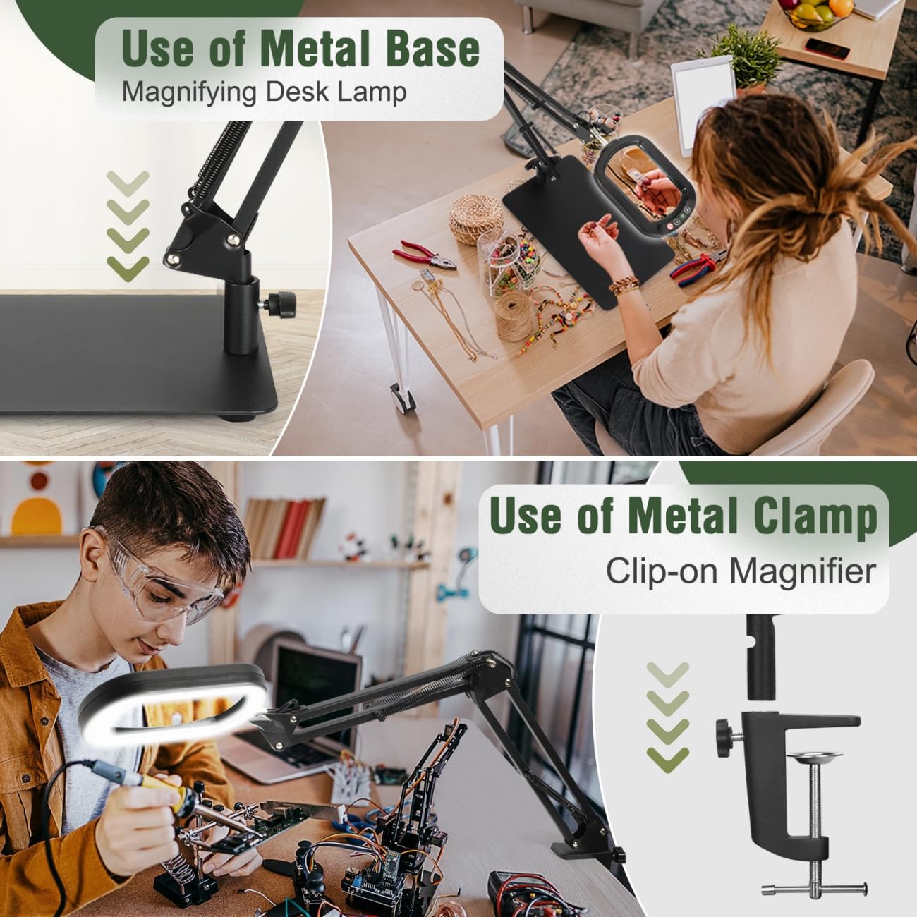 Veemagni two-in-one clamp attachment for secure mounting on tables