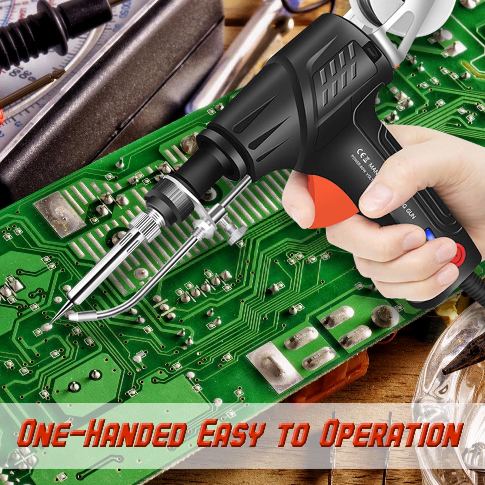 VEEVIIY Soldering Gun Kit with detachable side door for easy maintenance.