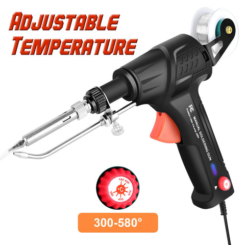 VEEVIIY Soldering Gun Kit with ergonomic non-slip grip for comfort.