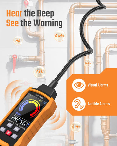 Veevvio 75dB audible alarm alerting to gas readings