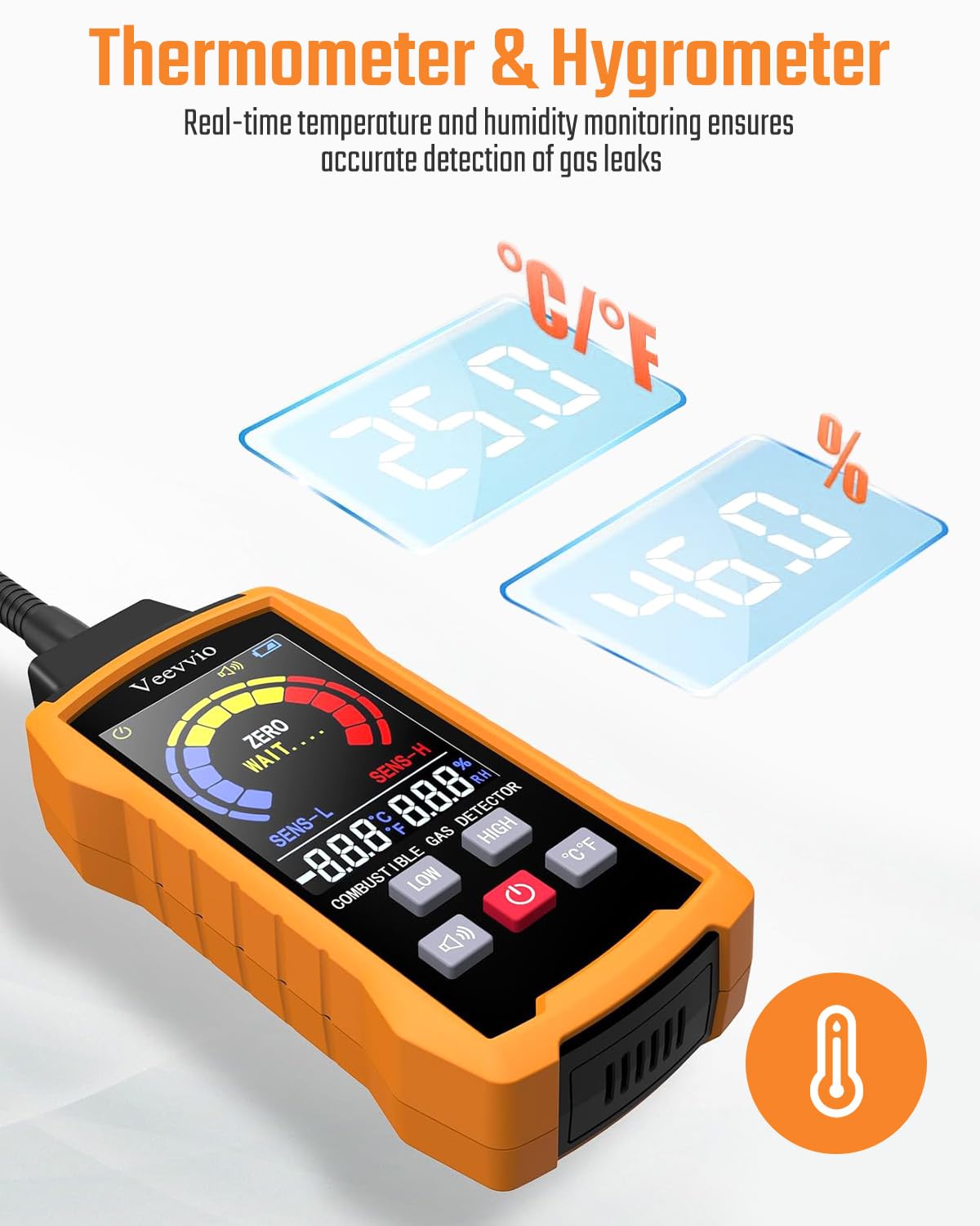 Veevvio high and low sensitivity modes for flexible testing
