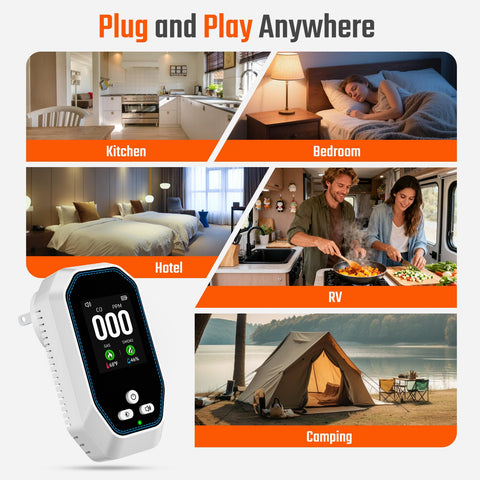 Veevvio travel-friendly detector stays reliable on trips, hotels, RVs, or campsites.