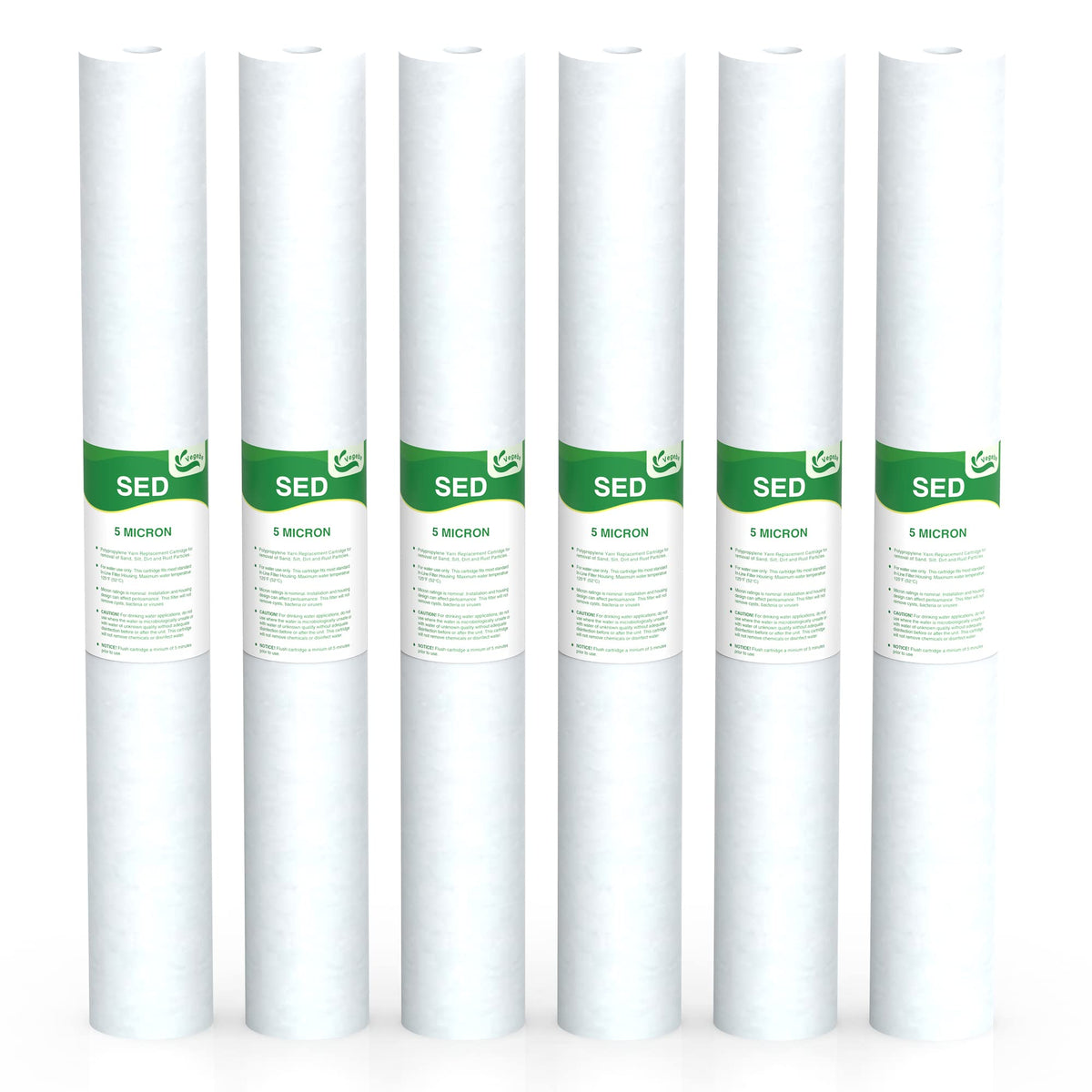 Vegebe 5-micron sediment filter installed in a 20x2.5-inch housing improves water clarity.