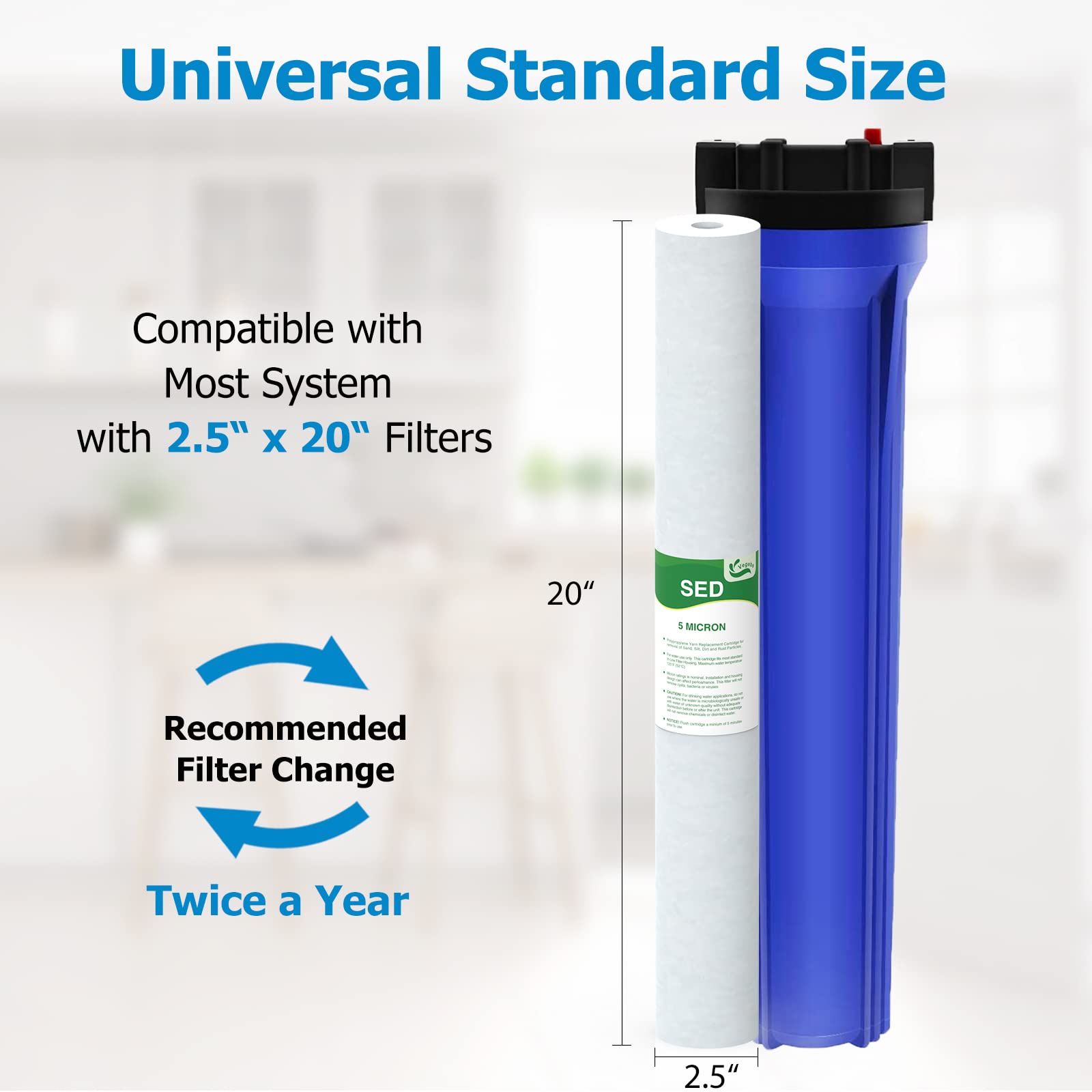 Vegebe wrapped-filter cartridges preserved for freshness before installation.