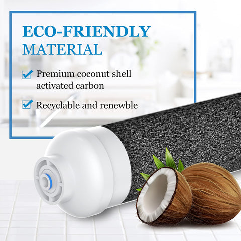 Vegebe inline under-sink carbon filter with quick-connect simplifies water upgrades