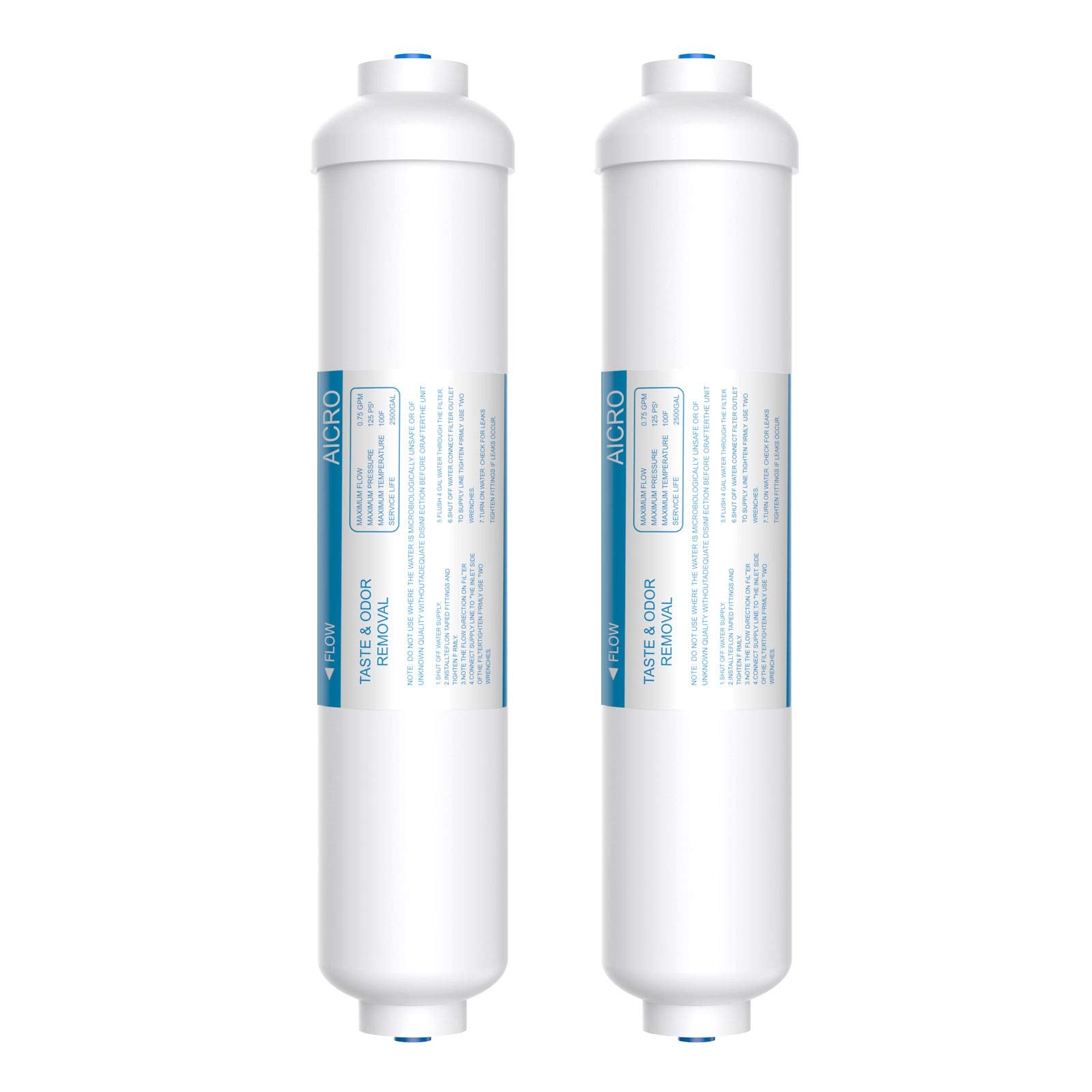 Vegebe inline water filter for ice maker with quick-connect improves taste by reducing chlorine