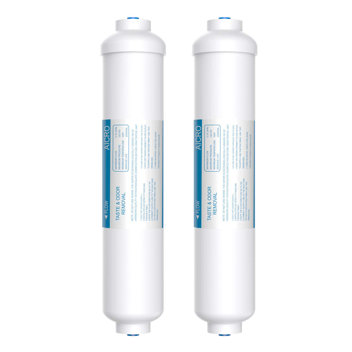 Vegebe inline water filter for ice maker with quick-connect improves taste by reducing chlorine
