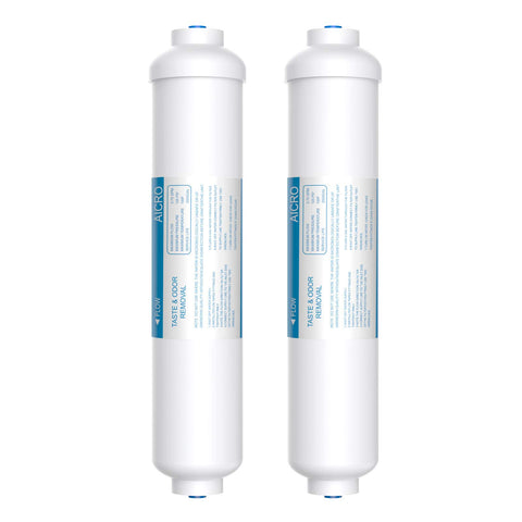 Vegebe inline water filter for ice maker with quick-connect improves taste by reducing chlorine