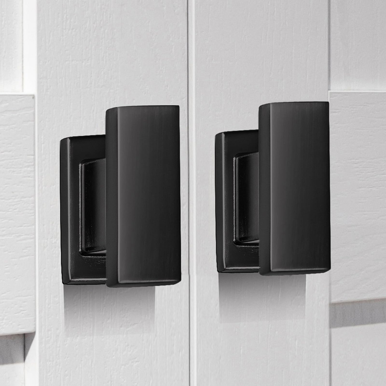 VEHCIL square matte black cabinet knob with sleek finish for modern kitchen cabinets