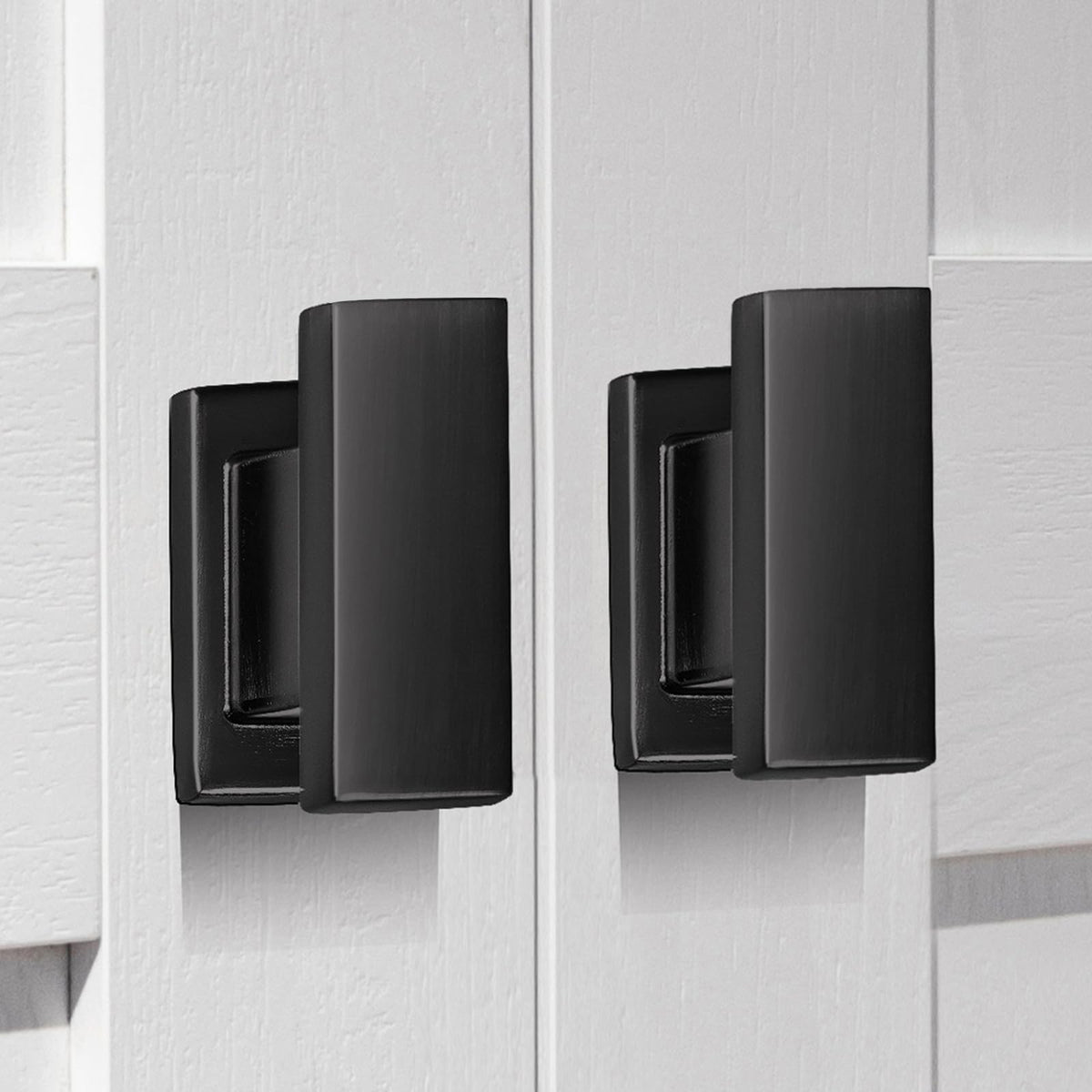 VEHCIL square matte black cabinet knob with sleek finish for modern kitchen cabinets