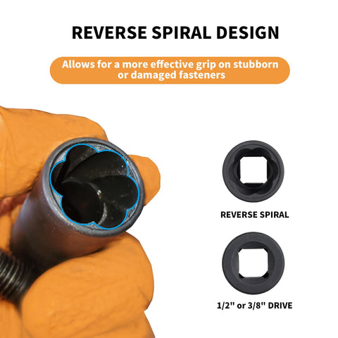 VEHIRETL engraved sizes on sockets for quick identification