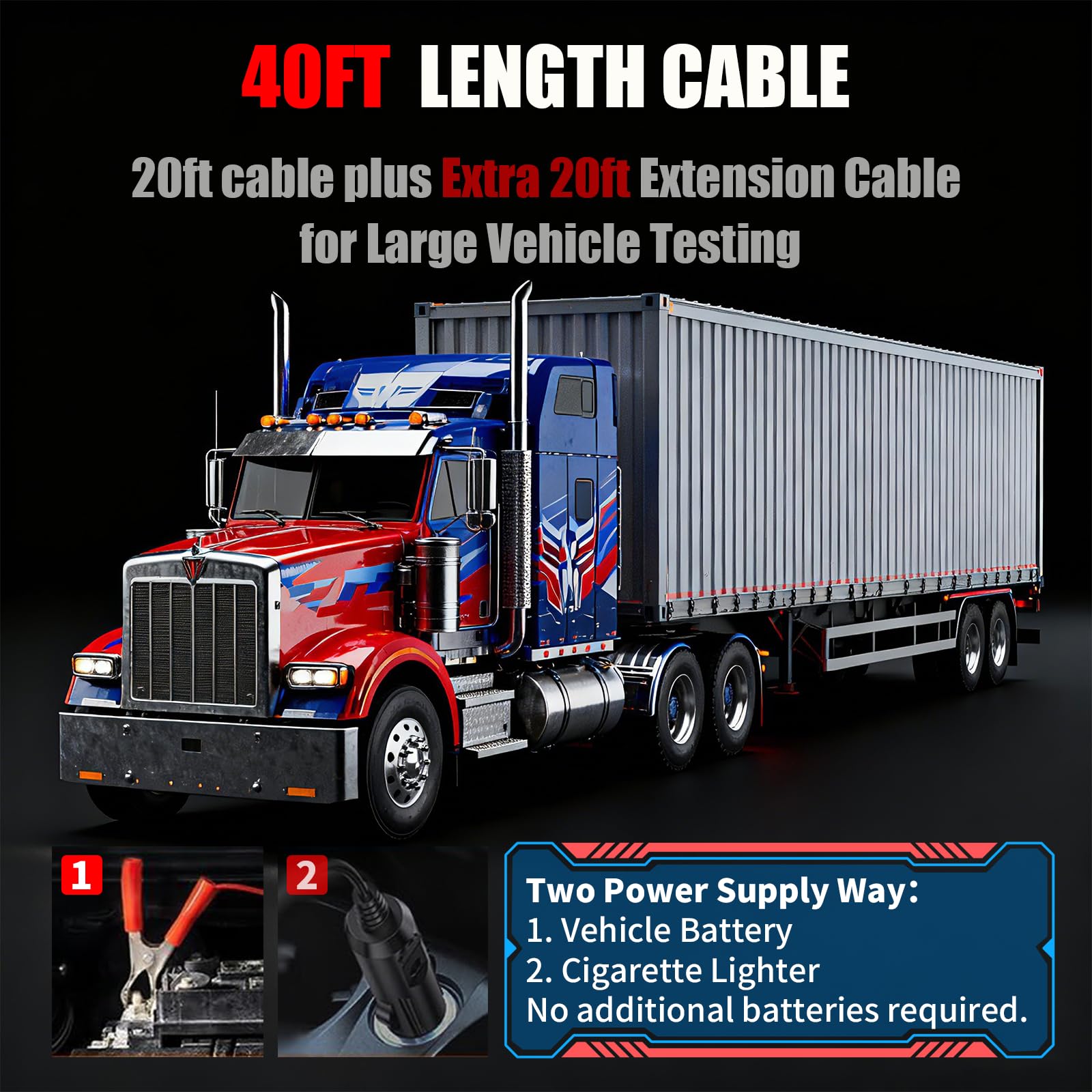VEHLIVE P100 Plus 40 ft cable extends reach to distant components