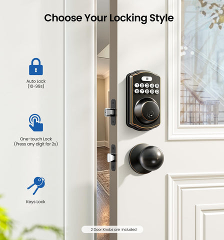 Veise auto-lock feature demonstrated on front door