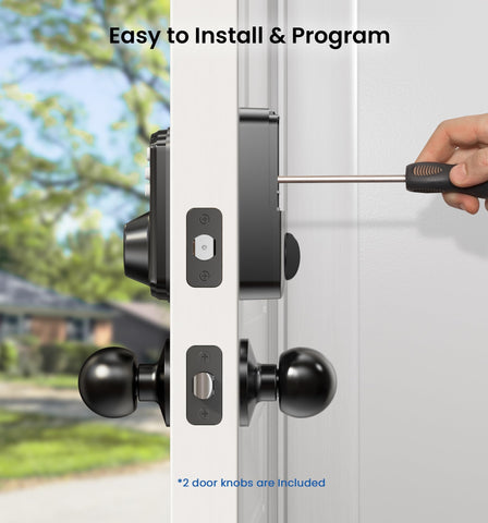 Veise easy install kit shows a quick, screwdriver-based setup for most doors.