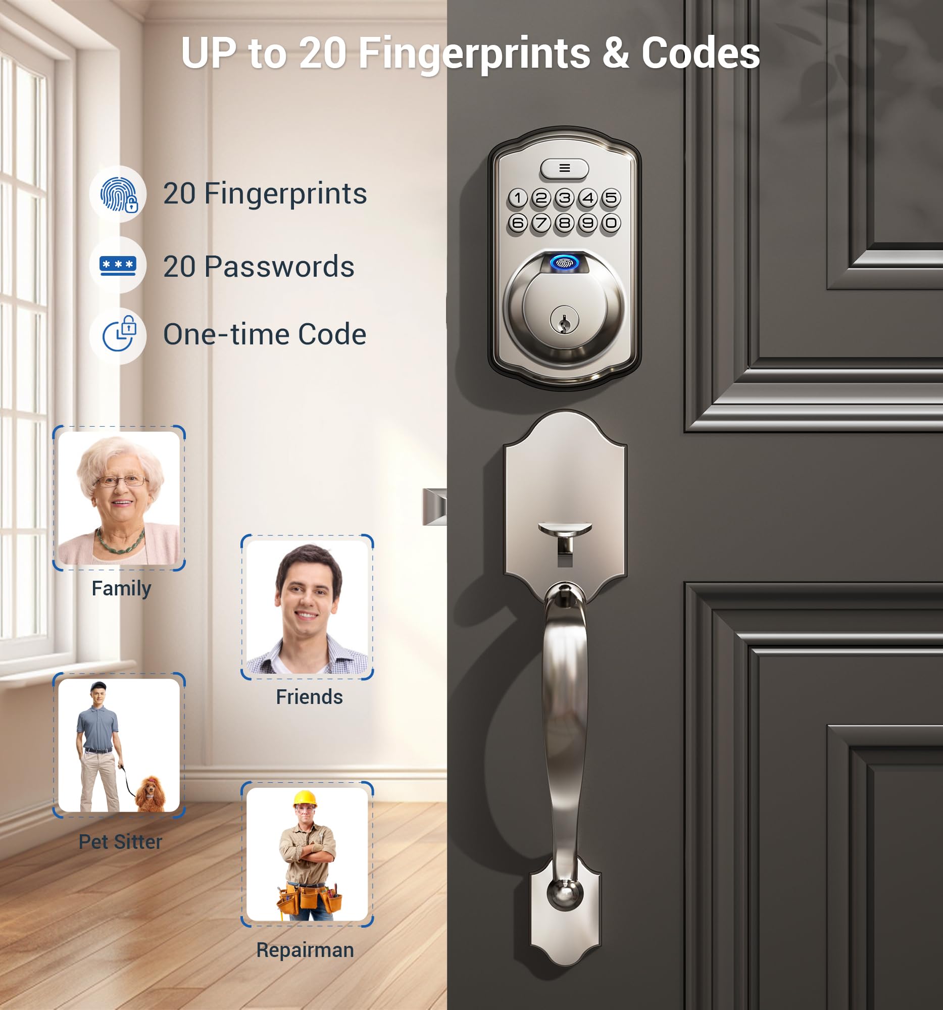 Veise electronic keypad deadbolt shown for easy installation and reliable security