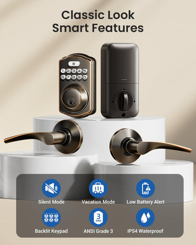 Veise electronic keypad entry demonstrating quick keyless access.