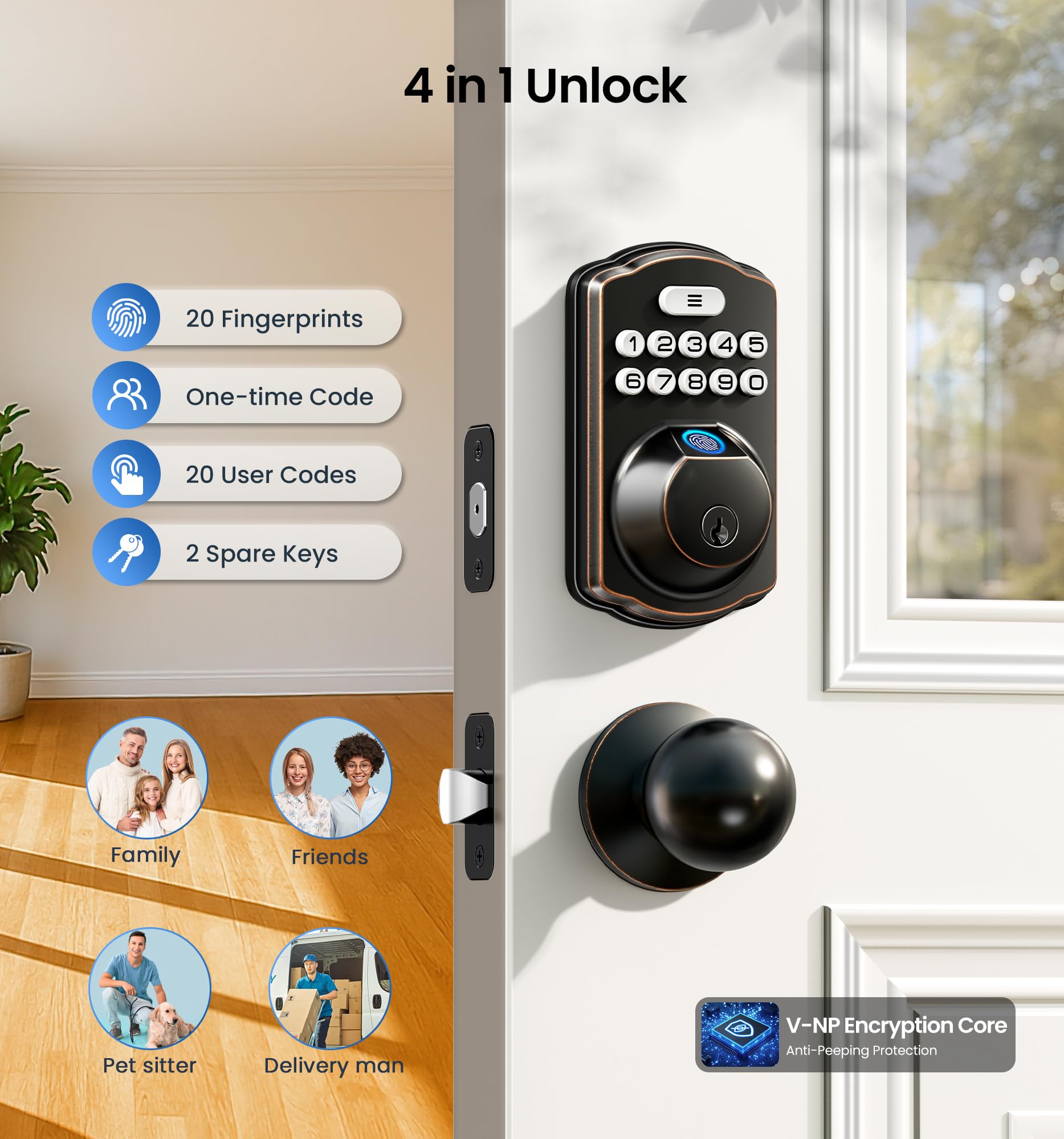 Inside handle view of Veise lock showing ergonomic grip and smooth operation