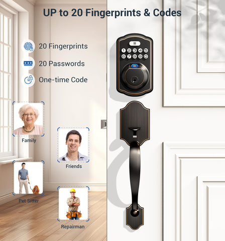 Veise fingerprint sensor close-up showing fast unlock capability.