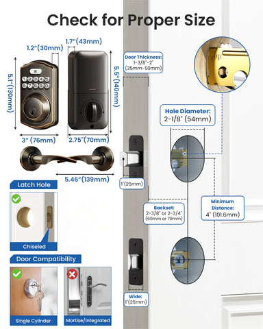 Veise installation kit included for quick, tool-free setup.